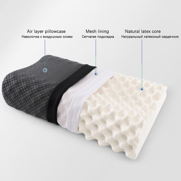 

pillow feliy thailand natural latex orthopedic pain relief bedding sleeping massage cervical health care pillows