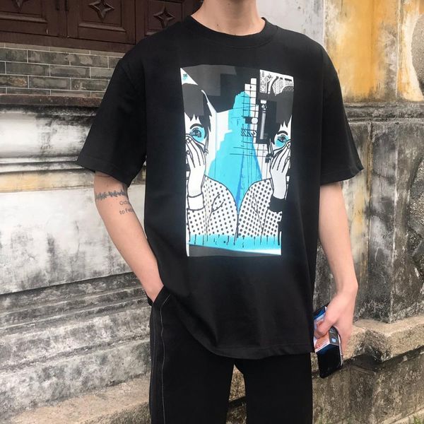 

2021 new camiseta de alta qualidade do vintage vyrv, Black