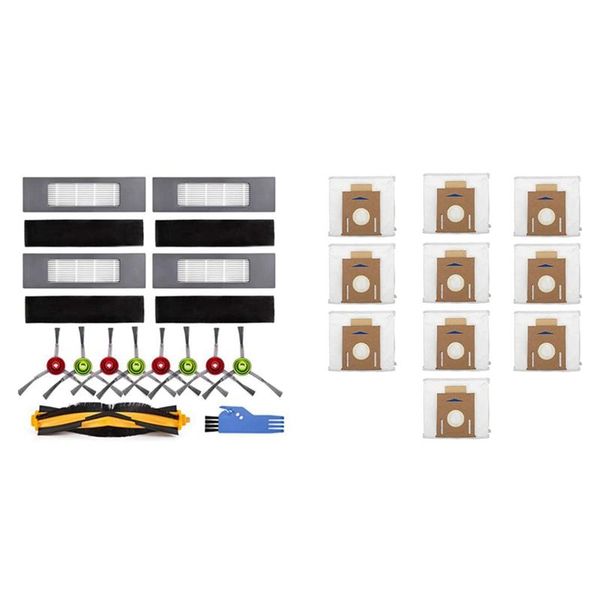 

vacuum cleaners 1set replacement part kit for ecovacs deebot ozmo t8, t5, t8 aivi & 10 pack filter bags