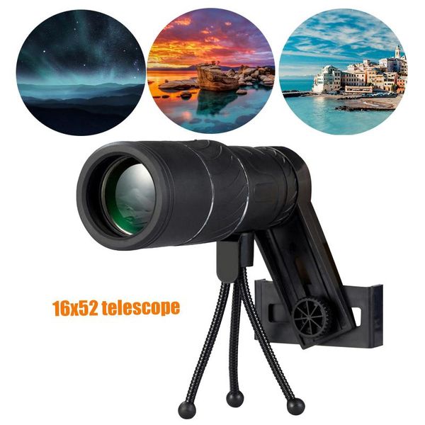 

telescope & binoculars 16x52 monocular powerful hiking lll night vision for bird-watching hd optical lens high magnification zoom