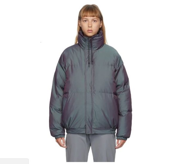 

2021 new reflective high street colorful gradient coat men women fashion matching cotton essentials jackets 6hn9, Black;brown