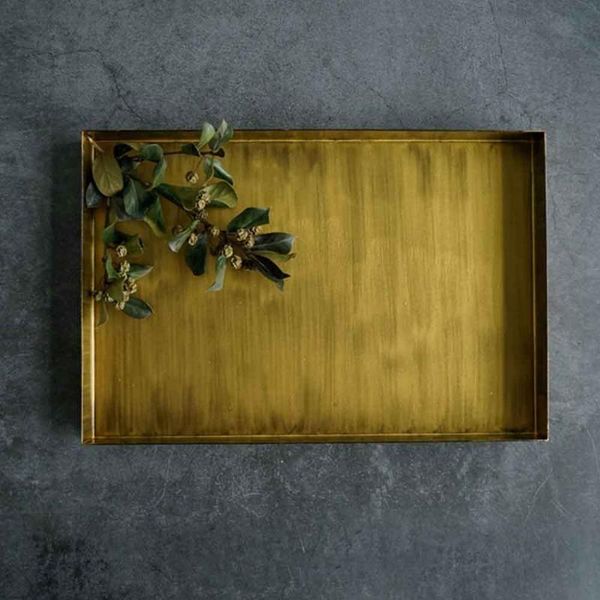 

kitchen storage & organization vintage deskhousehold geometric makeup organizer nordic gold party decoration tray fruit plate home