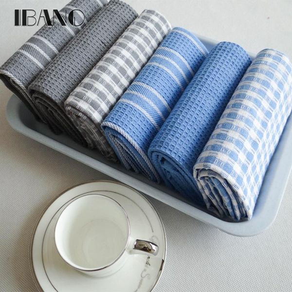 

table napkin 100% cotton dish cloth plaid pano de prato eco-friendly kitchen towel bulk tea lots scouring pad 3pc/set oem