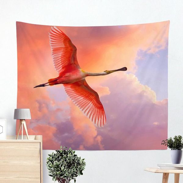 

tapestries animal lion tapestry wolf cat flamingo printed wall carpet polyester home decorative apestries beach towel