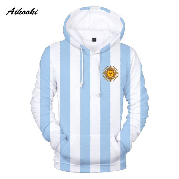 

chaopai aikooki argentine national flag 3d hoodies sweatshirts men/women hooded 3d print argentina flag spring winter hoody boys coat, Black