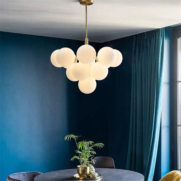 

pendant lamps nordic frosted glass ball lights restaurant dinning room living decoration modern home decor light fixtures