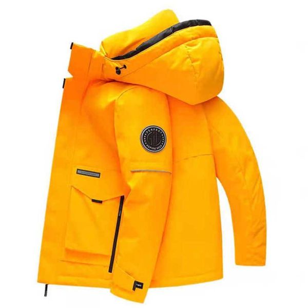 

men's down & parkas detachable hat thickened hooded down et men, Black