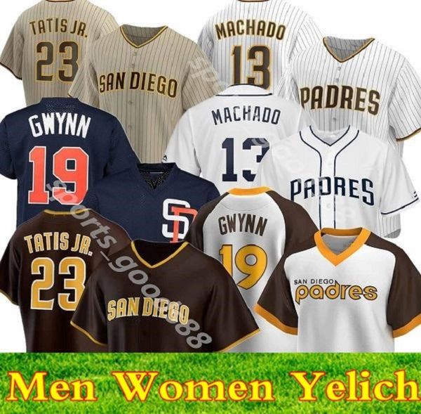 

23 fernando tatÃ­s jr. san baseball jerseys 13 manny machado 19 tony gwynn retro custom 2020 new season jersey, Blue;black