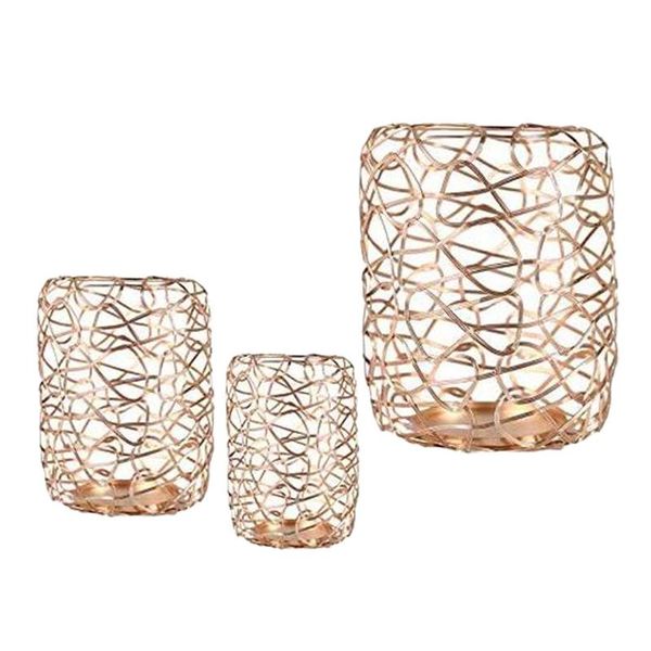 

candle holders 3pcs set,home party wedding decor hollow geometric tealight cup for scented candles tea light