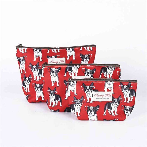 

creative makeup with cute dog cosmetic bags or cat pattern cosmetics pouch for travel ladies pocket women wash bag waterproof