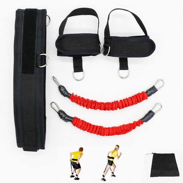 

resistance bands latex leg squat tensioner pull rope basketball volleyball tennis elastic cord training device bounce exercise 6 sets