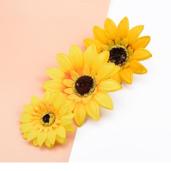 

100pcs artificial flowers silk gerbera decorative flowers wreaths sunflower scrapbooking diy home decoration accessorie qylxge