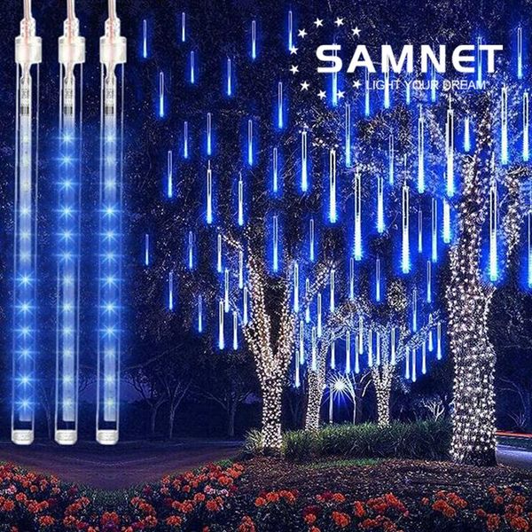 

party decoration 30cm/50cm led meteor shower garland holiday strip light outdoor waterproof fairy lights for garden street christmas