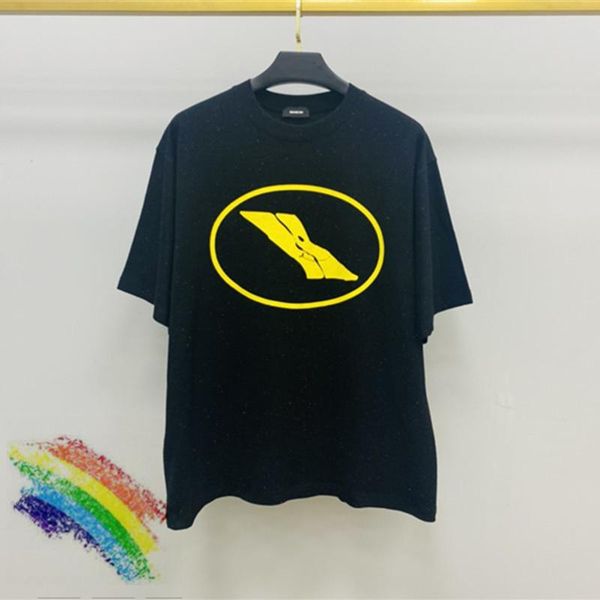 

men's t-shirts shirt t 2021ss we11done women men 1:1 quality heavy fabric yellow welldone tees, White;black