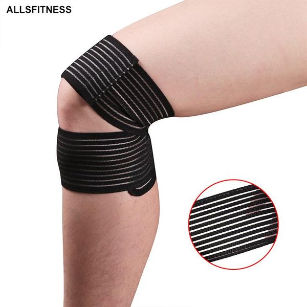 

elbow & knee pads 1 pcs elastic bandage compression support sports strap protector bands ankle leg wrist calf brace wraps, Black;gray