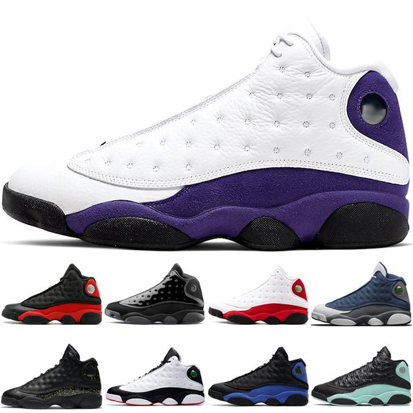 

new arrive original basketball shoes 13 13s for men chicago flint gold glitter he got game hyper royal island green lakers lucky green obsid, White;red