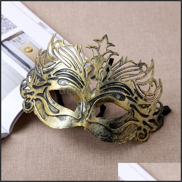 Festive Party Supplies Home Gardenvintage Princesa Máscara Gold/Sliver Meio Face PVC Venetian Máscaras Halloween para Cosplay Masquerade Show Dro