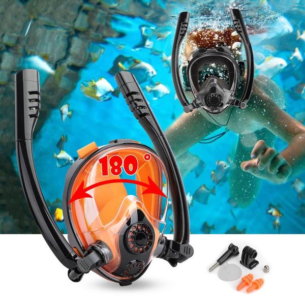 

artudatech full face mask anti-fog swimming breath dry diving goggle snorkel scuba glass for