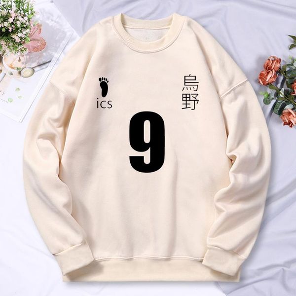 

men's hoodies & sweatshirts kageyama tobio haikyuu anime cartoon print man loose fashion tracksuit fleece spring hoody crewneck sweat c, Black