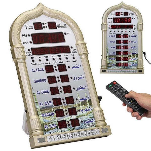 

wall clocks azan mosque prayer clock iqamah muslim alharameen islamic