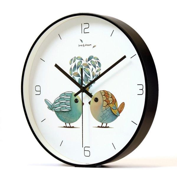 

wall clocks metal clock living room fashion bedroom mute modern wide border decoration table design