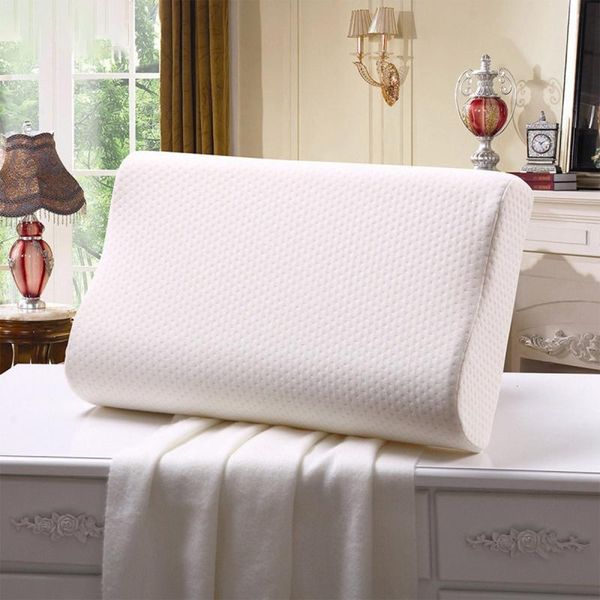 

pillow memory foam bed cervical spine for neck pain sleeping solid pillowcase