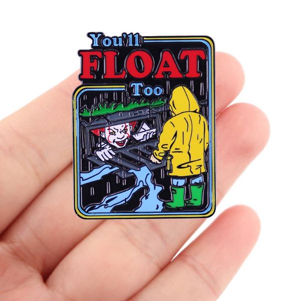 

pins, brooches dz1556 horror movie pins for backpacks lapel enamel and badge bags backpack decoration friend kids gifts, Gray