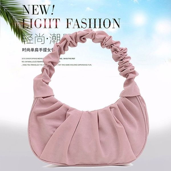 

women's wristlet one shoulder bag frosted face new fashion soft versatile trend 2020 fold comfortable durable handbag