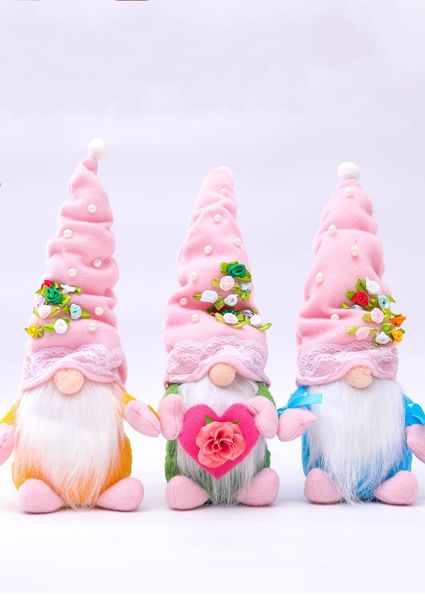 

dwarf gnome faceless doll flowers easter plush faceless plush toy home decoration kids toys standing mother day decoration gift