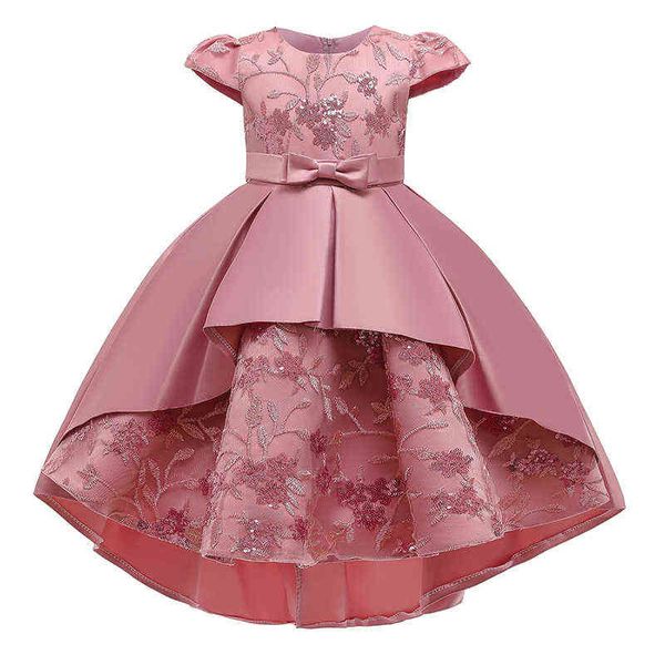 

2021 new design summer dress baby girl flower kids dresses for girls children clothing ball gown party princess dress 2-8 year g1129, Red;yellow