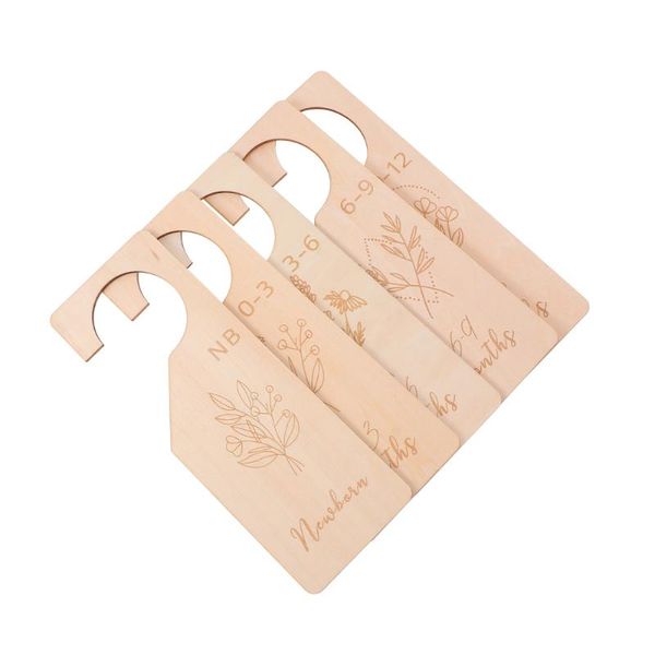 

wall clocks 1 set wooden clothes size dividers wardrobe baby hanger
