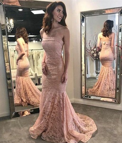 

fashion strapless prom dress backless mermaid long evening dress for formal occations robe de soiree custom made, Black;red