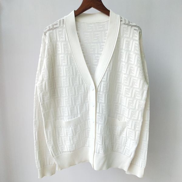 

59% off factory outlet store cut-out v-neck long sleeve solid color knitted cardigan for women in early autumn, White;black