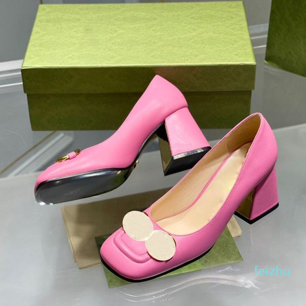 

women dress shoes sandals designer genuine leather heels toes buckle wedding sandal square heel elegant single office & career, Black