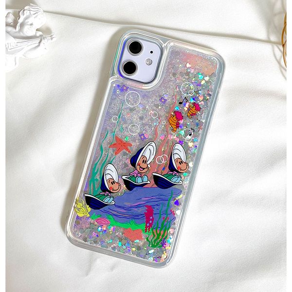 

cute rainbow rabbit phone case for iphone 12 pro max x xs max xr 7 8 plus se 2020 11 pro glitter quicksand