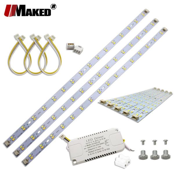 

ceiling lights led pcb kits 24/36/48/64/80w light strip smd5730 aluminum lamp plate 220v changable replace tube retrofit sets