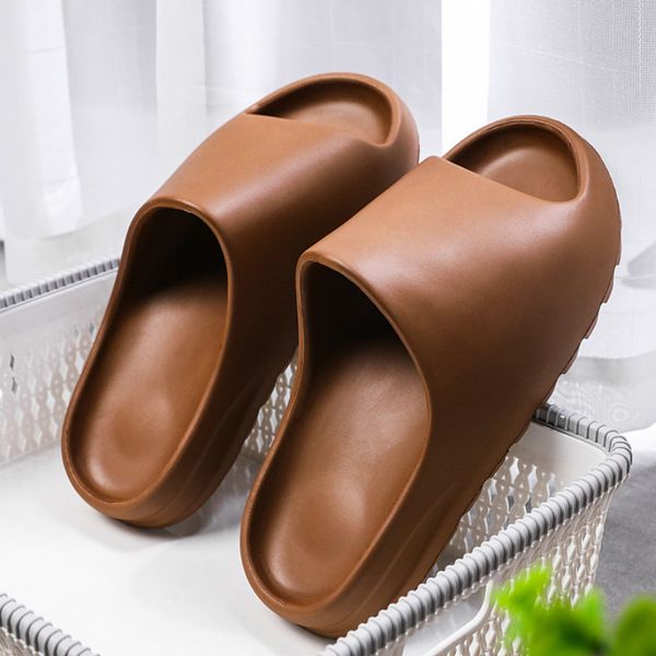 

75% off outlet online summer slippers men women indoor cool soft bottom sandals trend slides light beach shoes home big size, Black