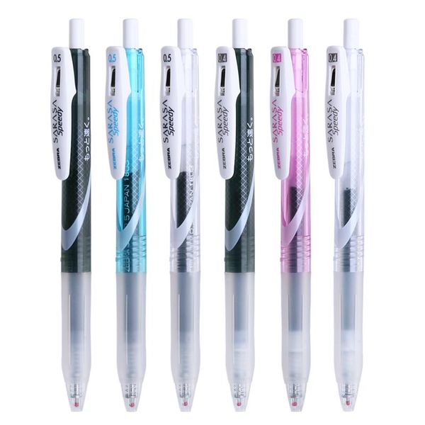 

gel pens japan zebra jjz33 quick-drying pen sarasa speedy black carbon press 0.4/0.5mm 1/3pcs