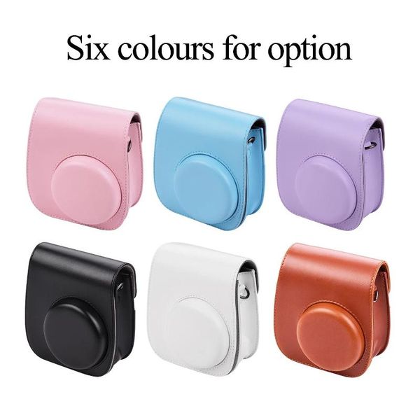 

storage bags portable camera case bag holder pu leather with shoulderstrap for instax mini 11