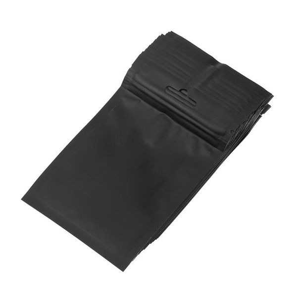 

storage bags 150pcs/set matte aluminized zipper zealed bag aluminum foil headphone bag(black)