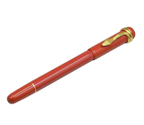 

giftpen 1912 red metal rollerball pen with snake clip school office stationery brand lady writing ball pens for business gift, Blue;orange