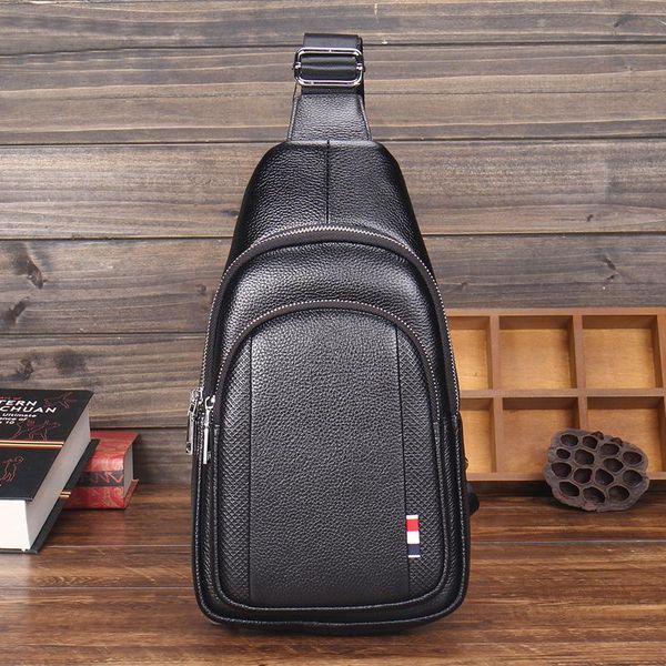 

waist bags baqi brand chest bag men shoulder 2021 fashion genuine leather cowhide casual crossbody messenger back pack travel