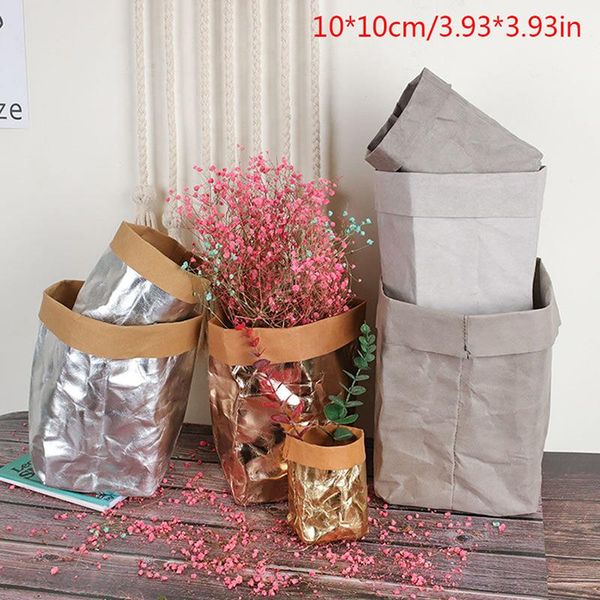 

kraft paper bag plant flower pot multifunctional household storage planting gardening supplies gold multi-specification