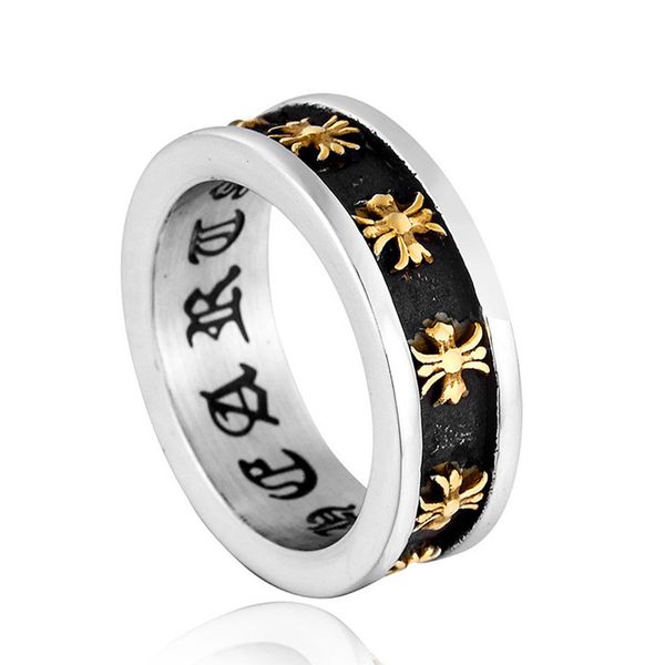 

delicate ring domineering six words truth stainless steel personalized nightclub daming curse titanium hand decoration, Silver