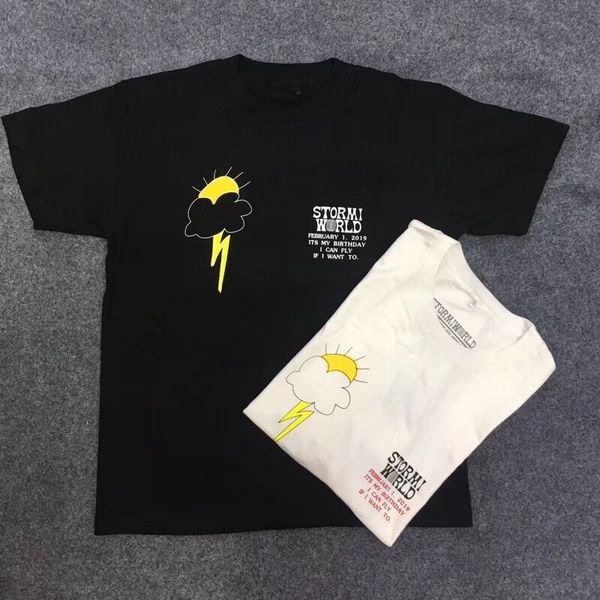 

2021 new 19ss summer style kanye west astroworld birthday part t shirt men women fashion cotton tees 8fua, White;black