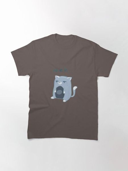 

women's t-shirt t shirt womenÂ meh' cat (gray) classic, White