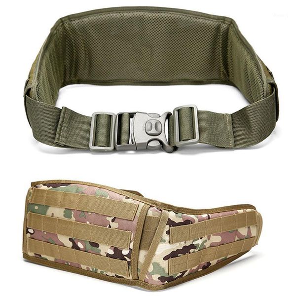 

waist support outdoor tactical belt molle battle army equipment multi-use padded wide hunting cs accessories girdle1, Black;gray