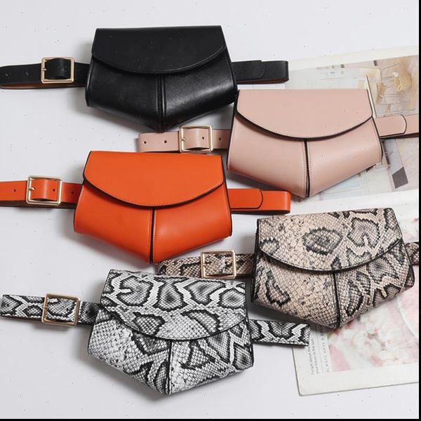 

fashion waist belt serpentine bag vintage girl bum pouch phone leather chest packs