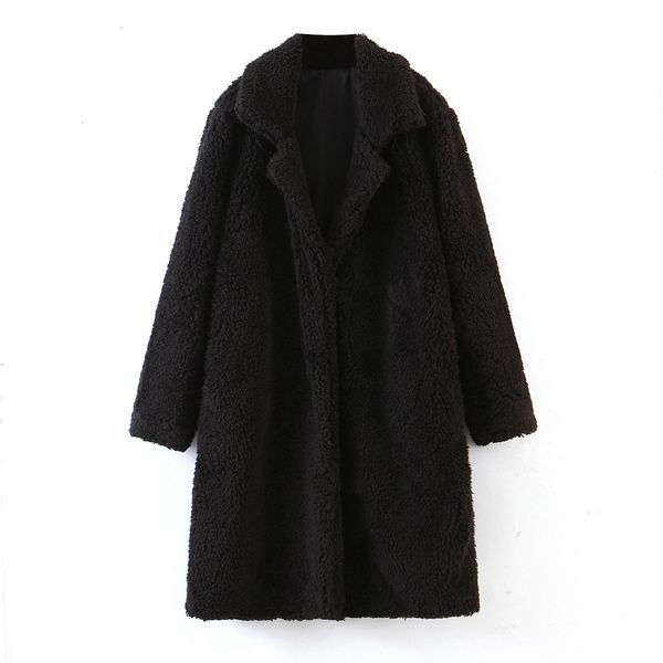 

2021 new xz2635 autumn wind in europe and america women's clothing wholesale fur black coat eeyv, Black;brown