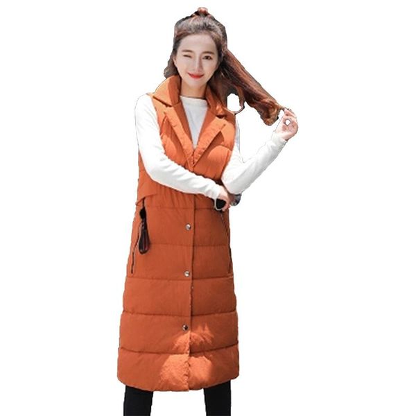 

women's vests winter women single breasted sleeveless jacket female cotton padded paraks vest lady suit collar colete feminino waistcoa, Black;white